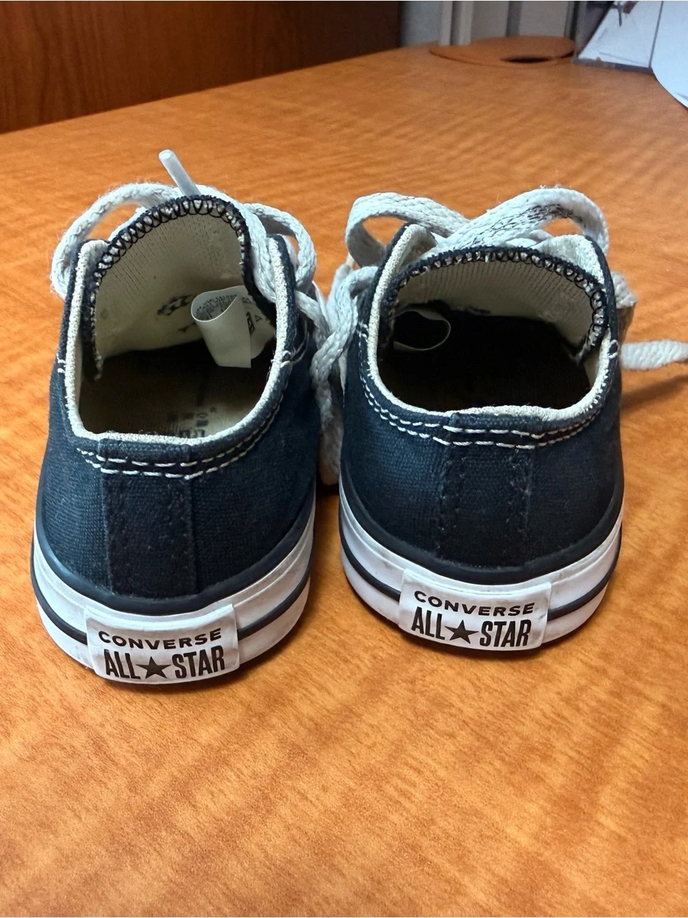 Converse Kids Black and White Canvas Low-Top Sneakers